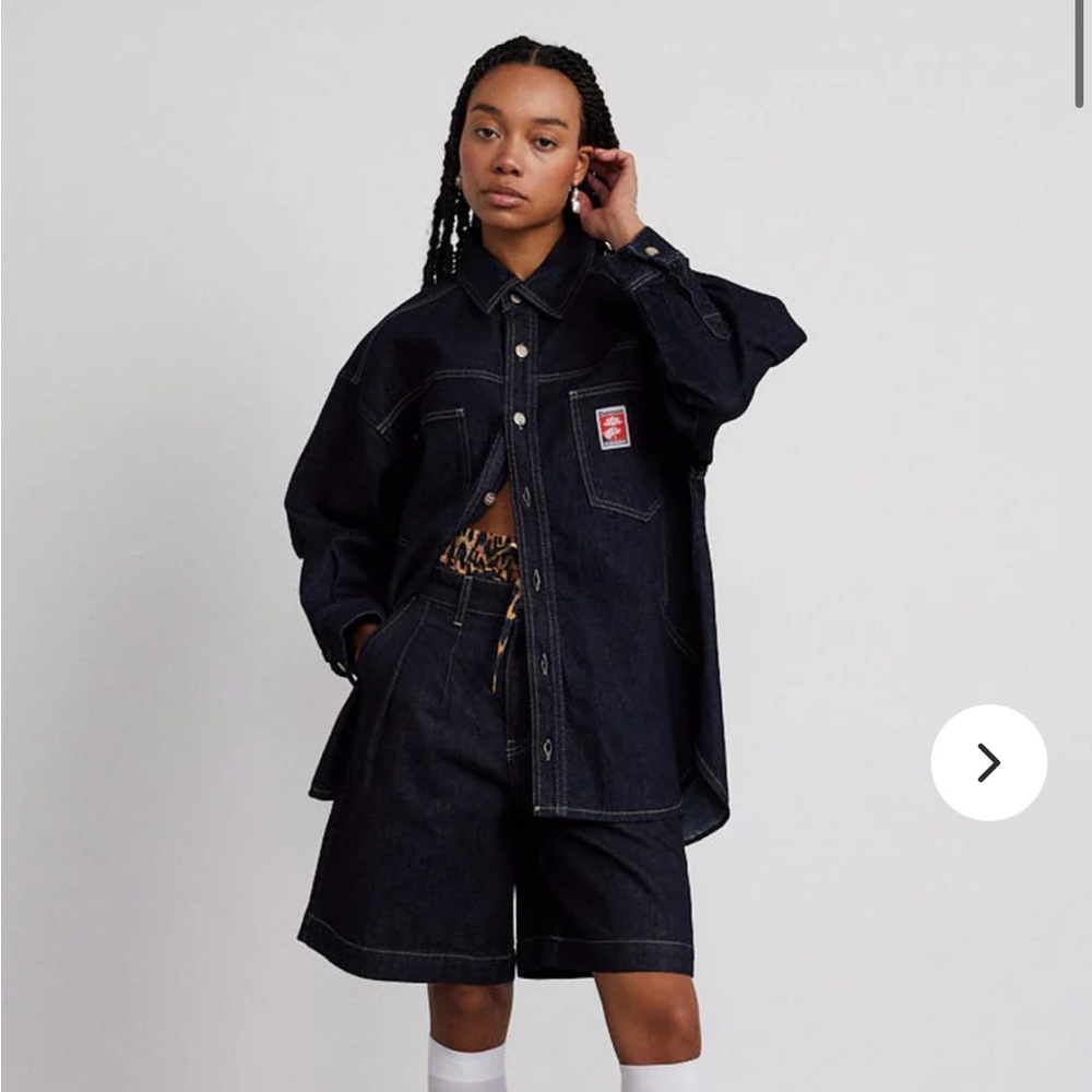 Damson Madder Long Jean Shorts